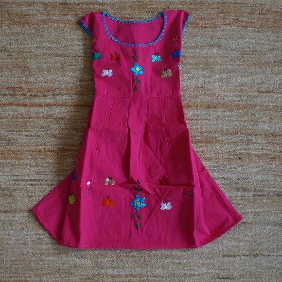 PC. # C-105 Other - Mexican Girls Dress With Hand Embroidered.